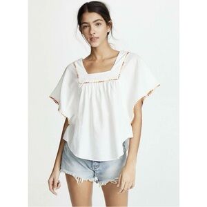 NWT Madewell Pom-Pom Butterfly Top